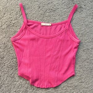Altar'd State Fuchsia Ribbed Crop Top